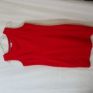 Calvin Klein Red Dress Women's Size 12 Knee Length Used